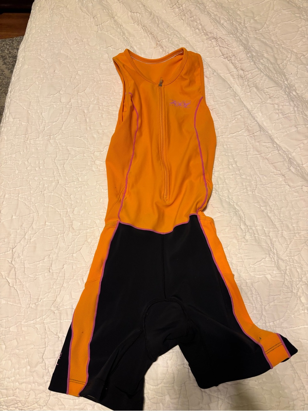 Zoot Women's Orange and Black Tri Suit